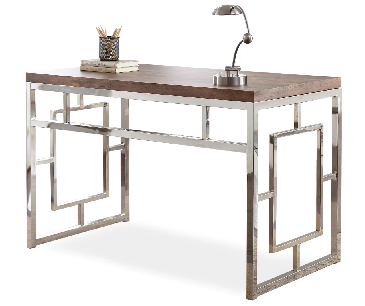 Alize Chrome Geometric Desk - Image 2