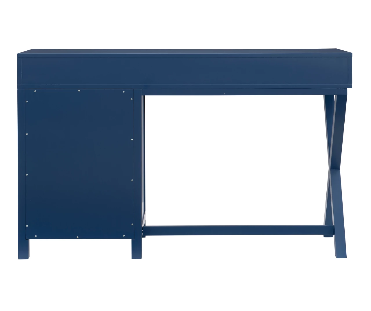Kari Royal Blue 4-Drawer Office Desk - Image 9