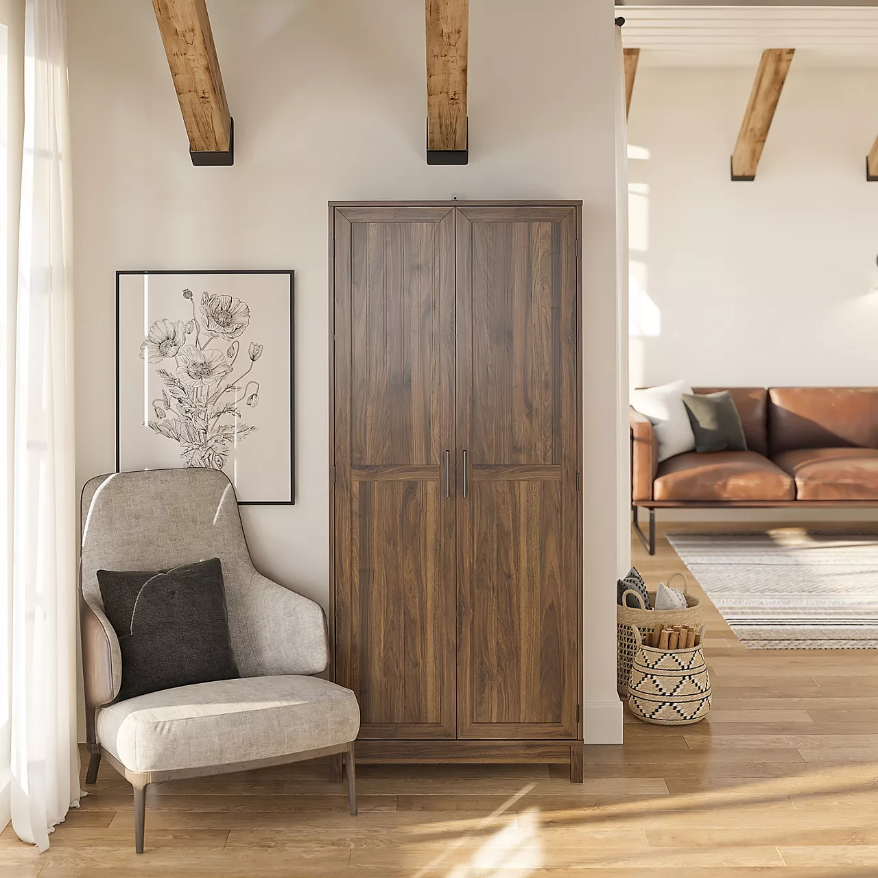 Seven Hills Columbia Walnut 2-Door Storage Cabinet - Image 5