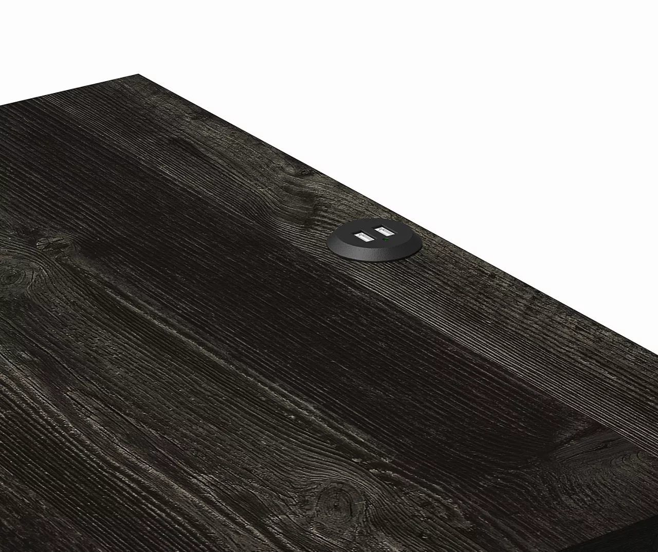 Silverton Black Oak Nightstand With USB Charging - Image 5