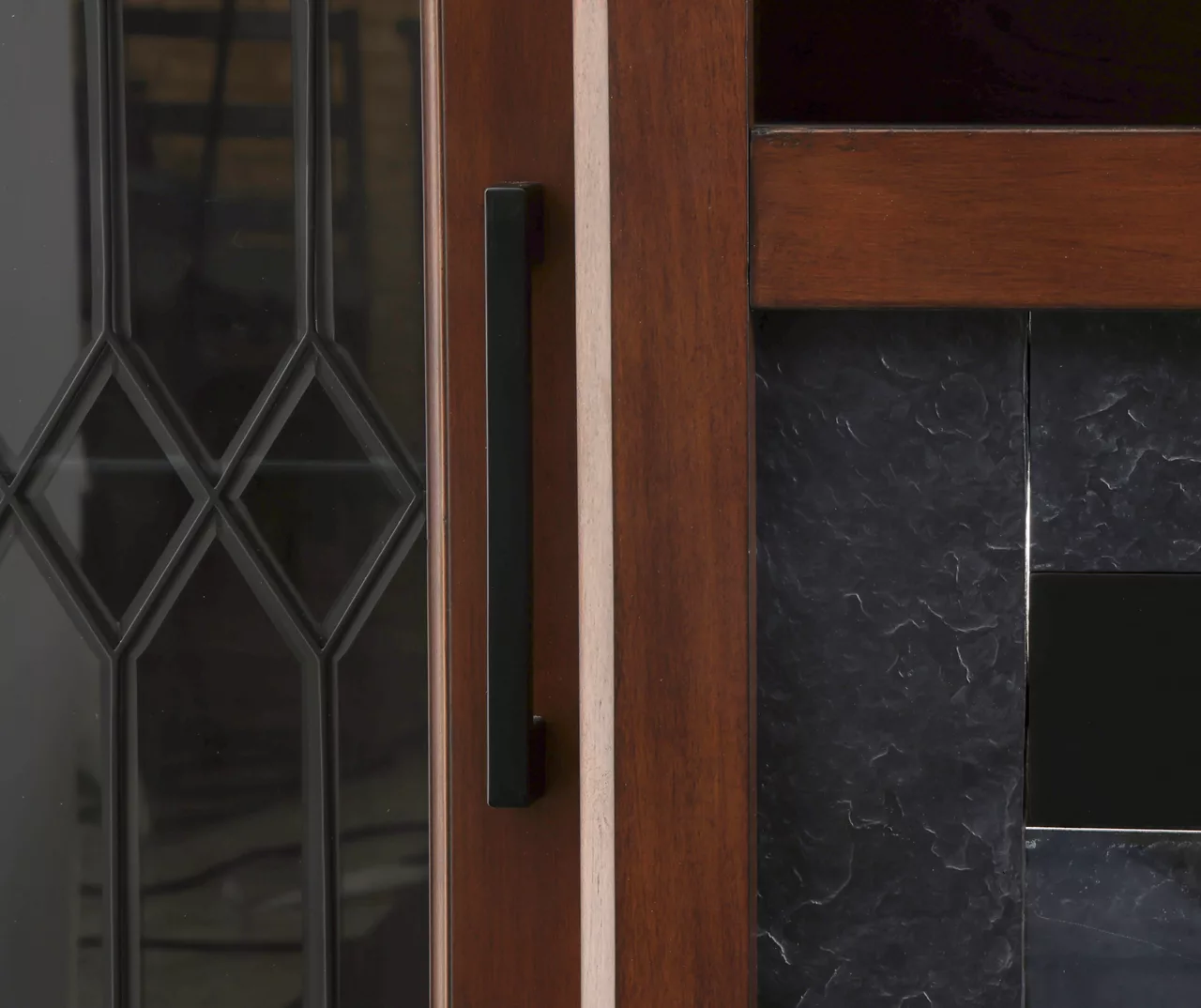 66" Heirloom Cherry Electric Fireplace Console - Image 5