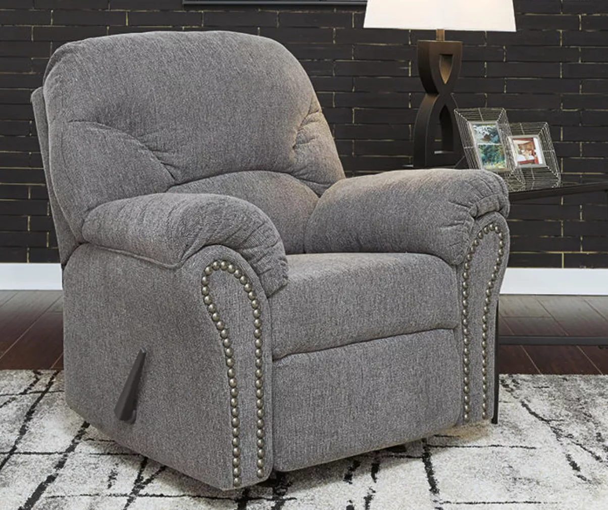 Allmaxx Gray Rocker Recliner - Image 2