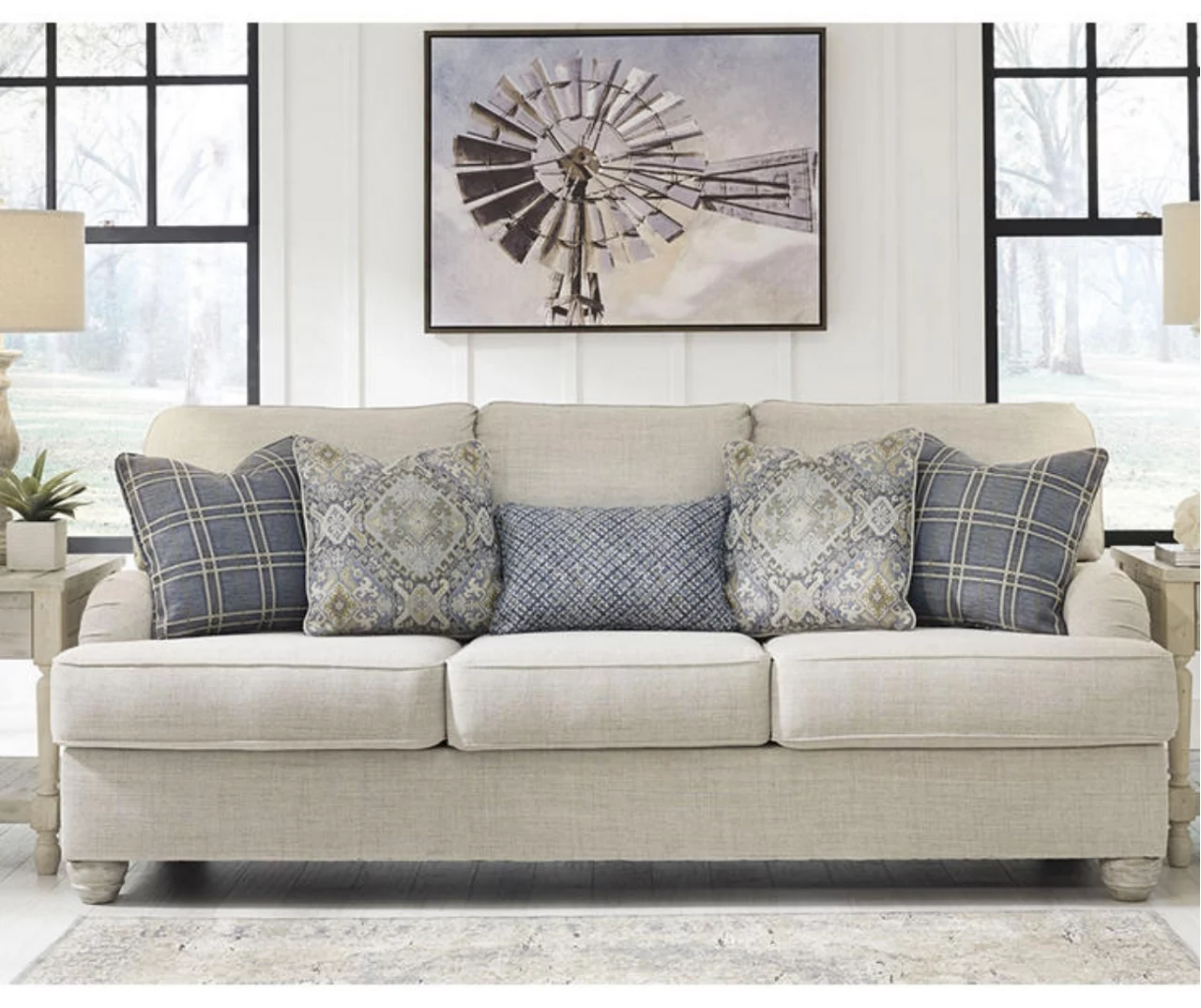 Traemore Linen Queen Sleeper Sofa - Image 2