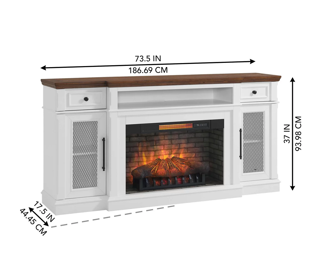 73.5" Castillo Electric Fireplace Console - Image 11