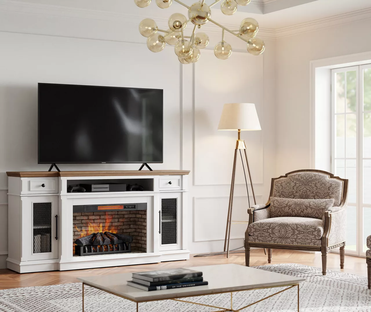 73.5" Castillo Electric Fireplace Console - Image 2