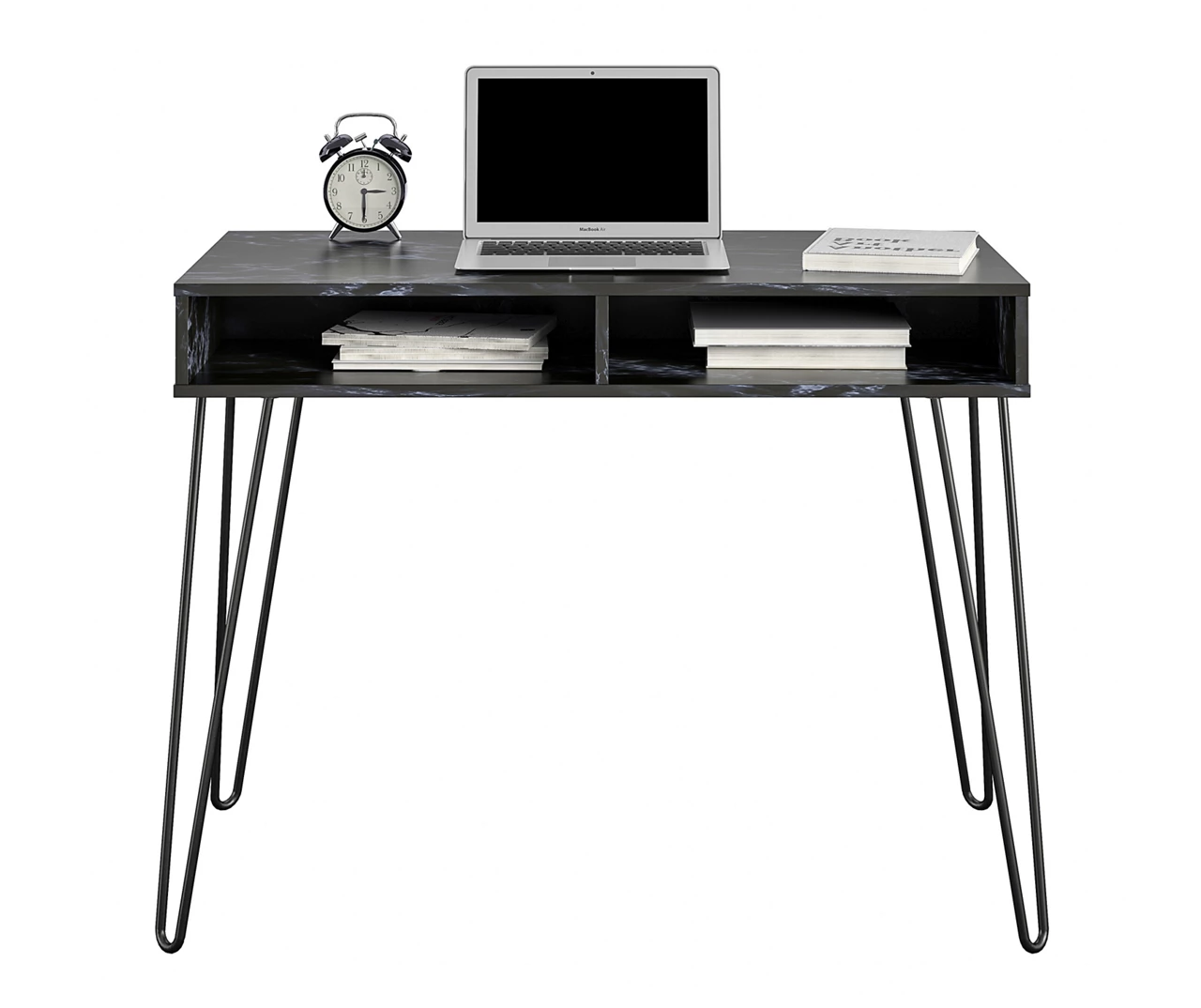 Novogratz Athena Faux Marble 2-Cubby Computer Desk - Image 3