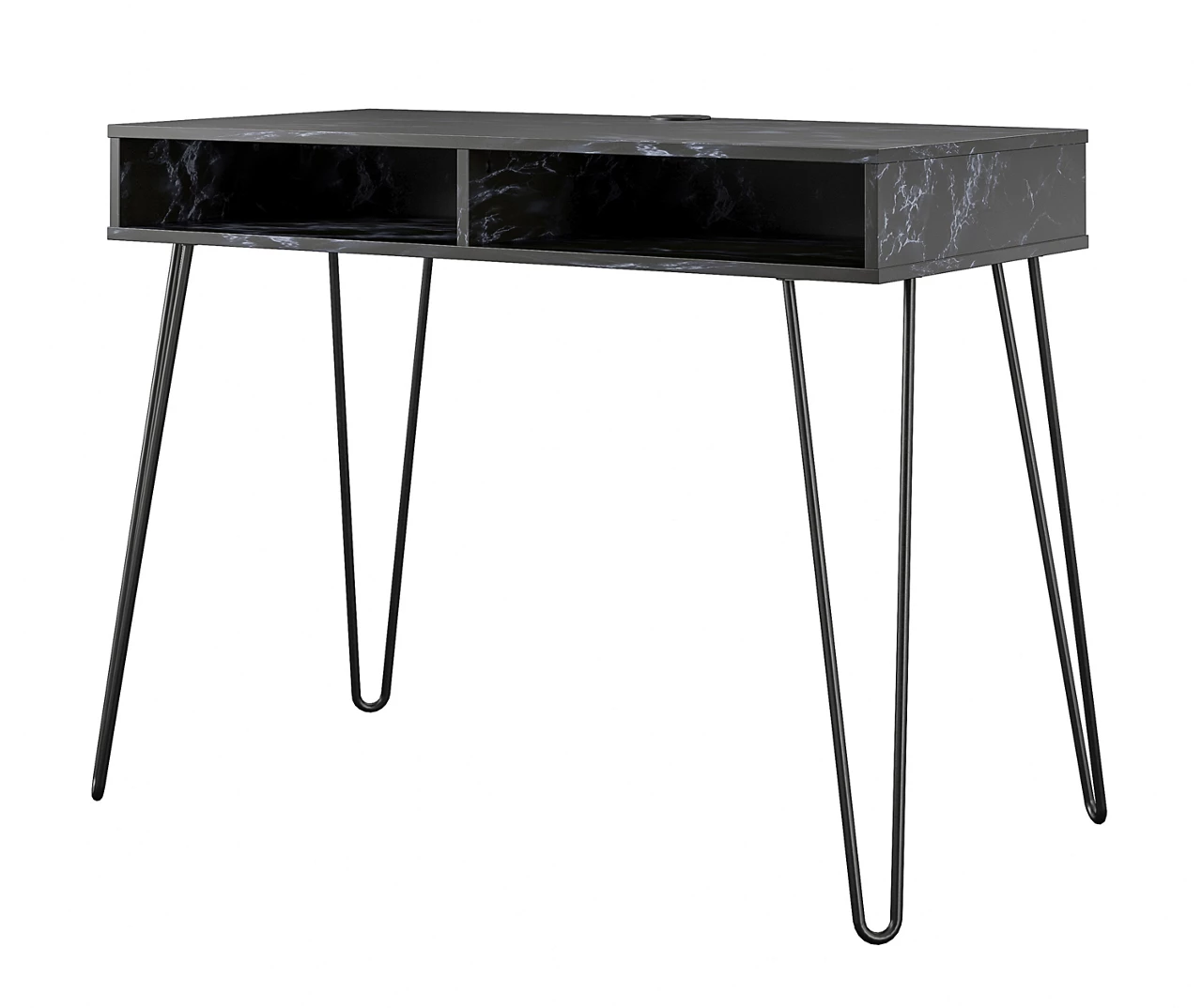 Novogratz Athena Faux Marble 2-Cubby Computer Desk