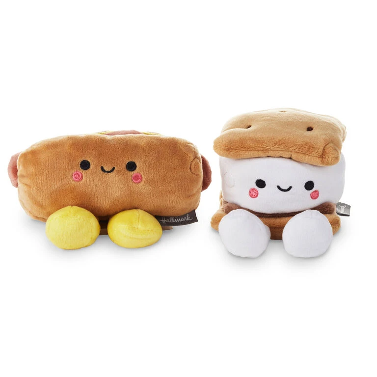 Hallmark Better Together Hot Dog And S'More Magnetic Plush, 4" - Image 2