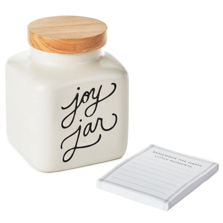 Hallmark Ceramic Joy Jar And Notepad, Set Of 2 - Image 3