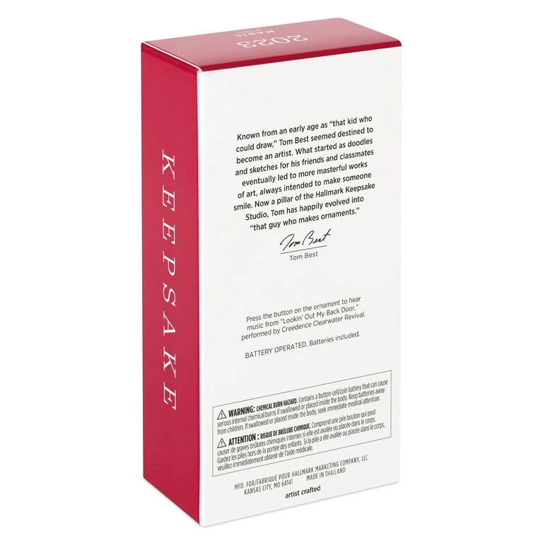 Hallmark Lookin' Out My Back Door Guitar Musical Ornament - Image 5