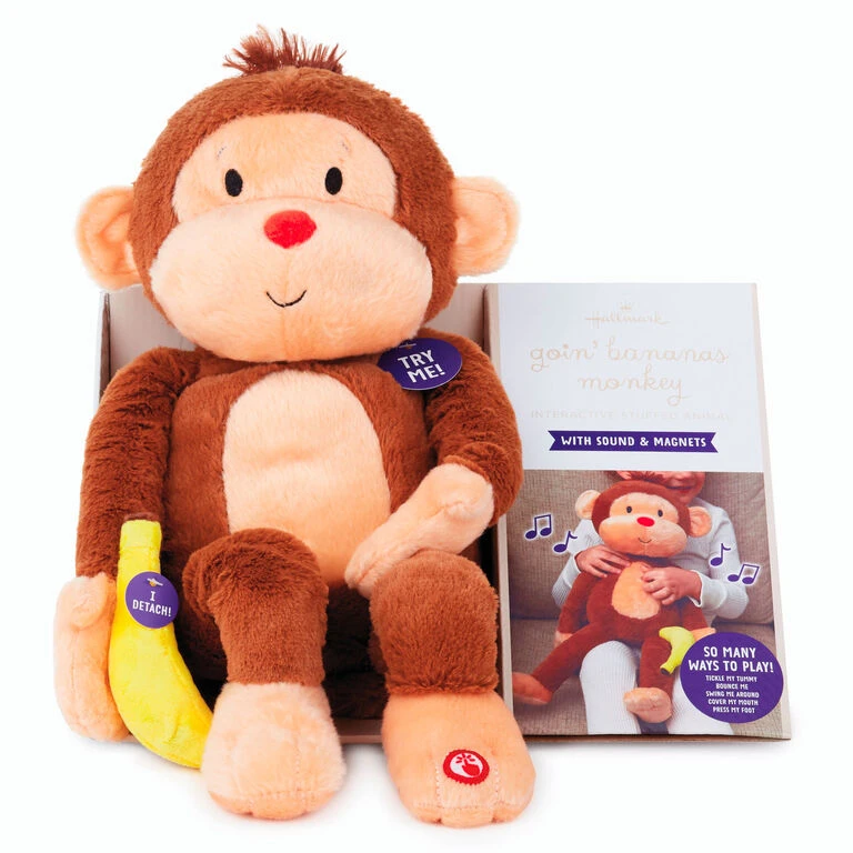 Hallmark Goin' Bananas Monkey Singing Stuffed Animal, 12" - Image 4