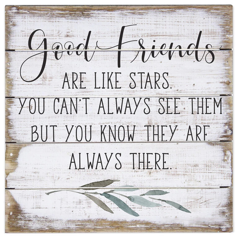 Good Friends Petite Pallet 8" Wood Quote Sign
