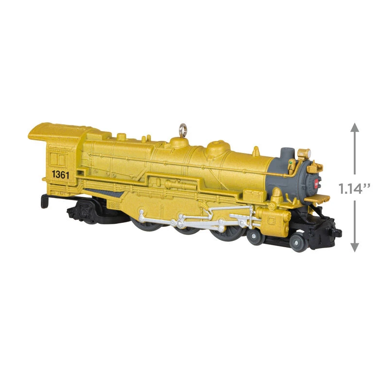 Hallmark Lionel® Trains Yellow 1361 Pennsylvania K4 Steam Locomotive Metal Ornament - Image 3