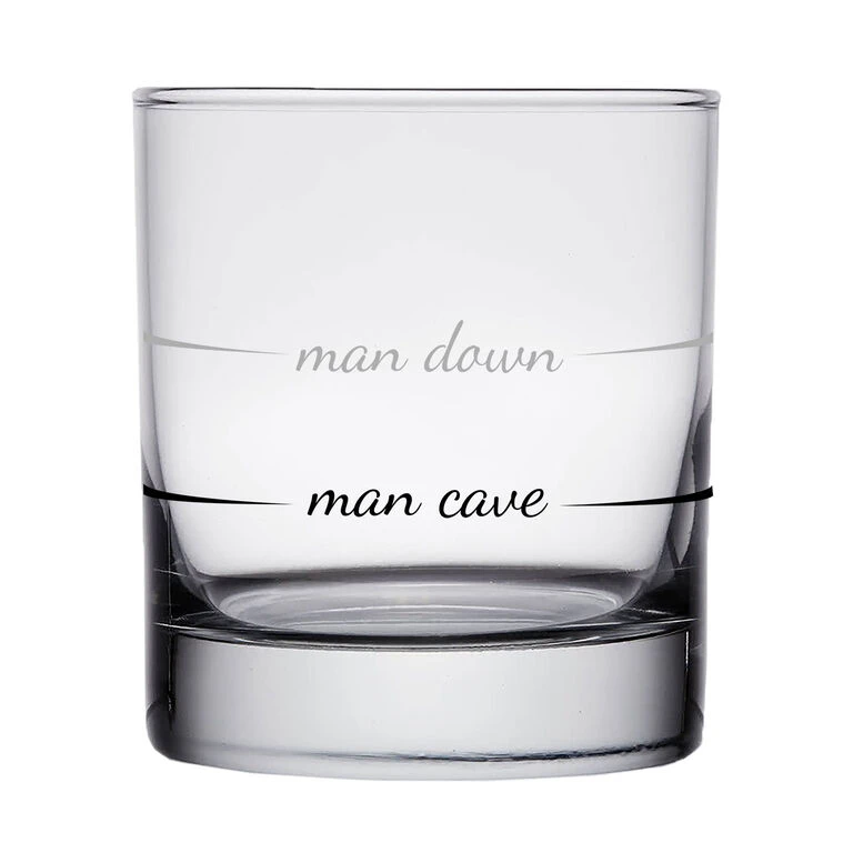 Man Cave Man Down Rocks Glass, 10 Oz.