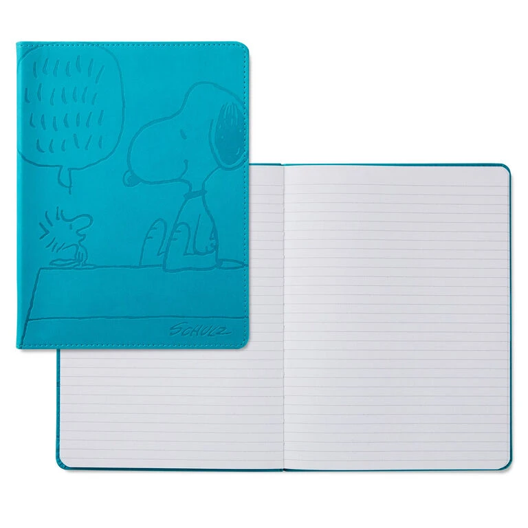 Hallmark Peanuts® Snoopy And Woodstock Faux Leather Notebook - Image 2