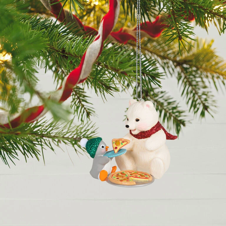 Hallmark Snowball And Tuxedo Sharing A Slice Ornament - Image 2
