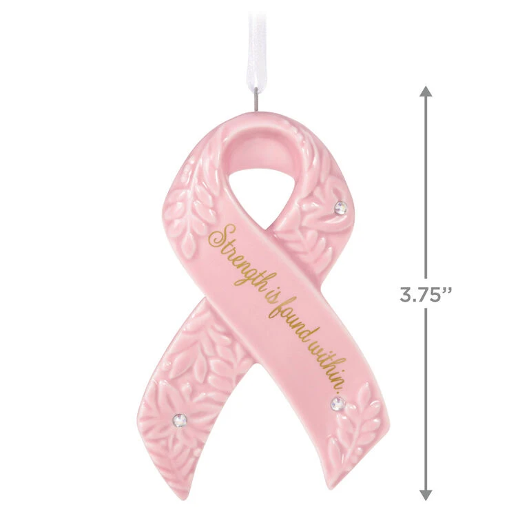 Hallmark Strength Within Pink Ribbon Porcelain Ornament Benefiting Susan G. Komen® - Image 3