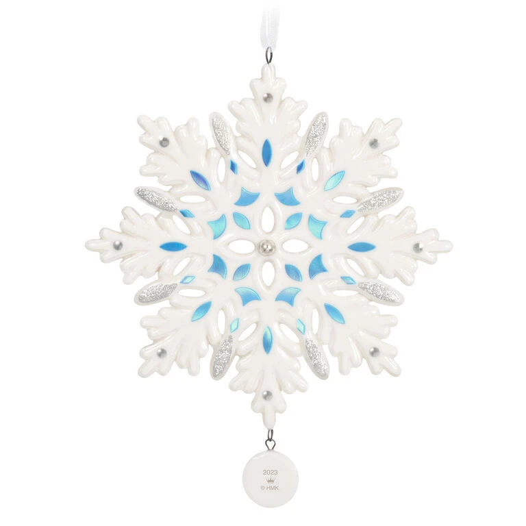 Hallmark Snowflake 2023 Porcelain Ornament - Image 6