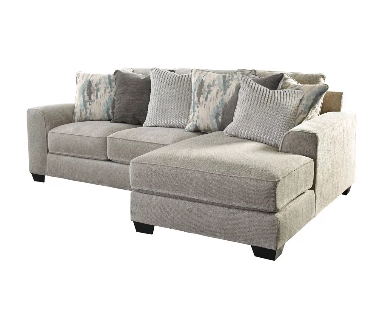 Signature Design By Ashley Ardsley Gray Sectional With Right-Facing Chaise